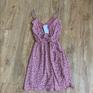 Pink floral dress
